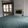 Living room in the Watauga house for rent. We had just cleaned the carpets, which is why there is a pattern on the floor.
